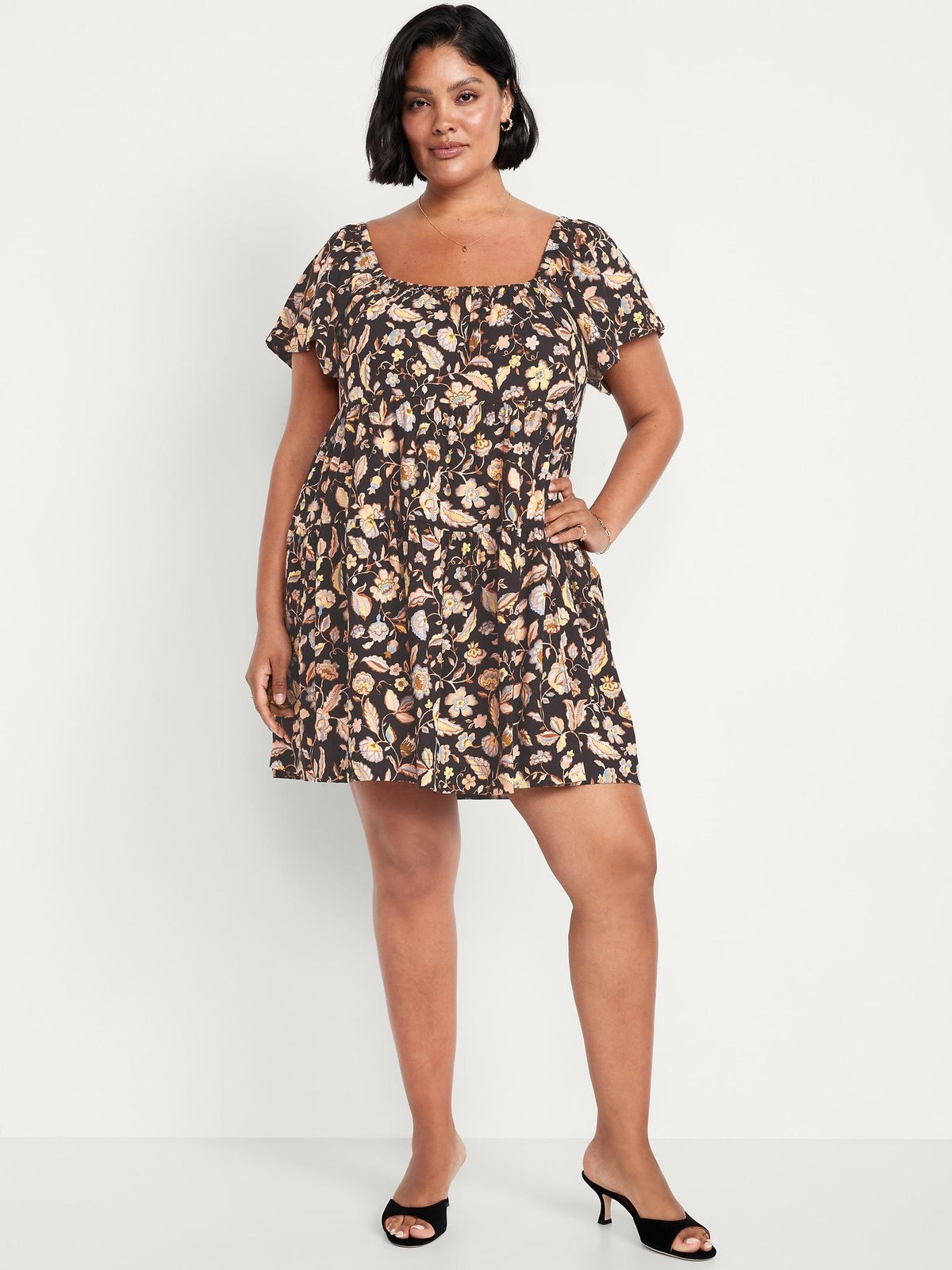 Mini Floral Swing Dress
