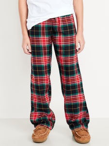 Gender-Neutral Plaid Flannel Pajama Pants for Kids