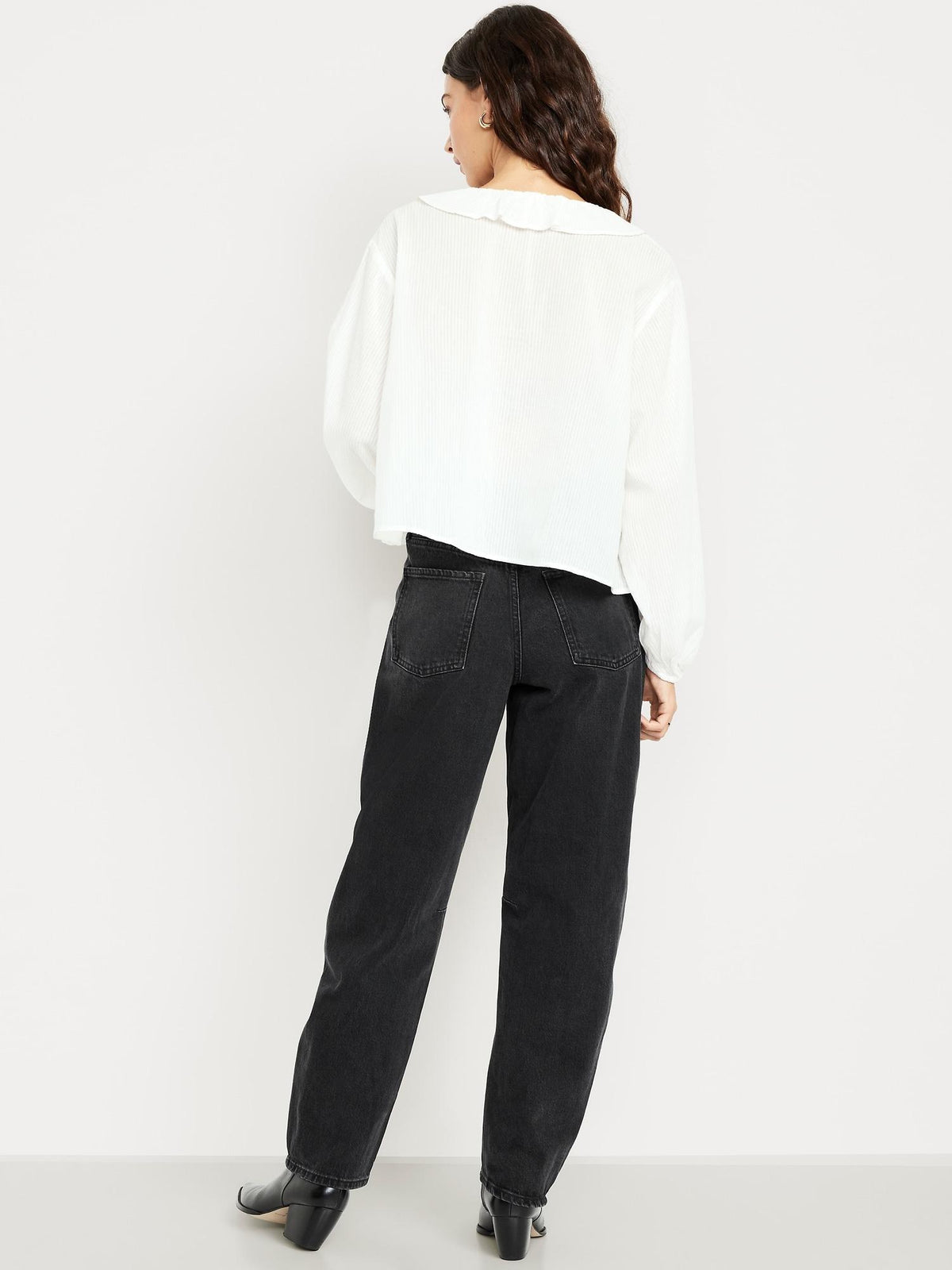 High-Waisted Barrel Jeans