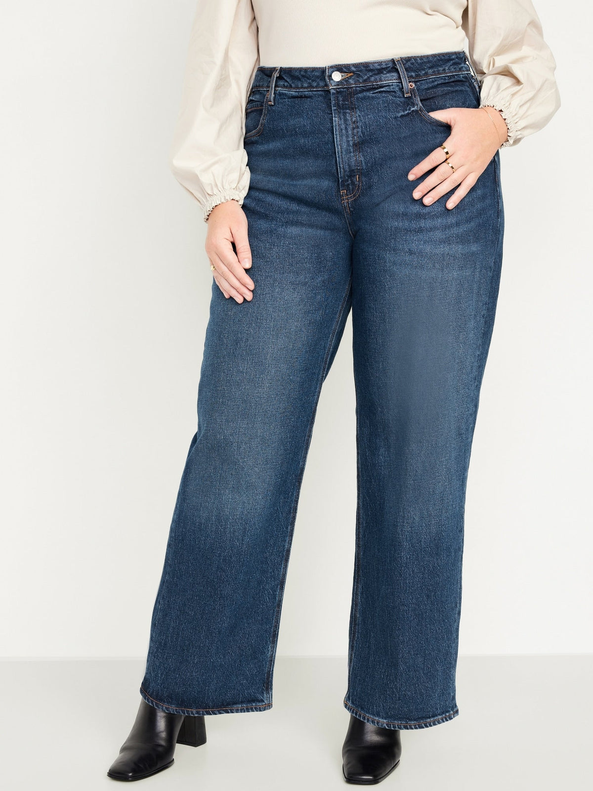 Extra High-Waisted Wide-Leg Jeans for Women