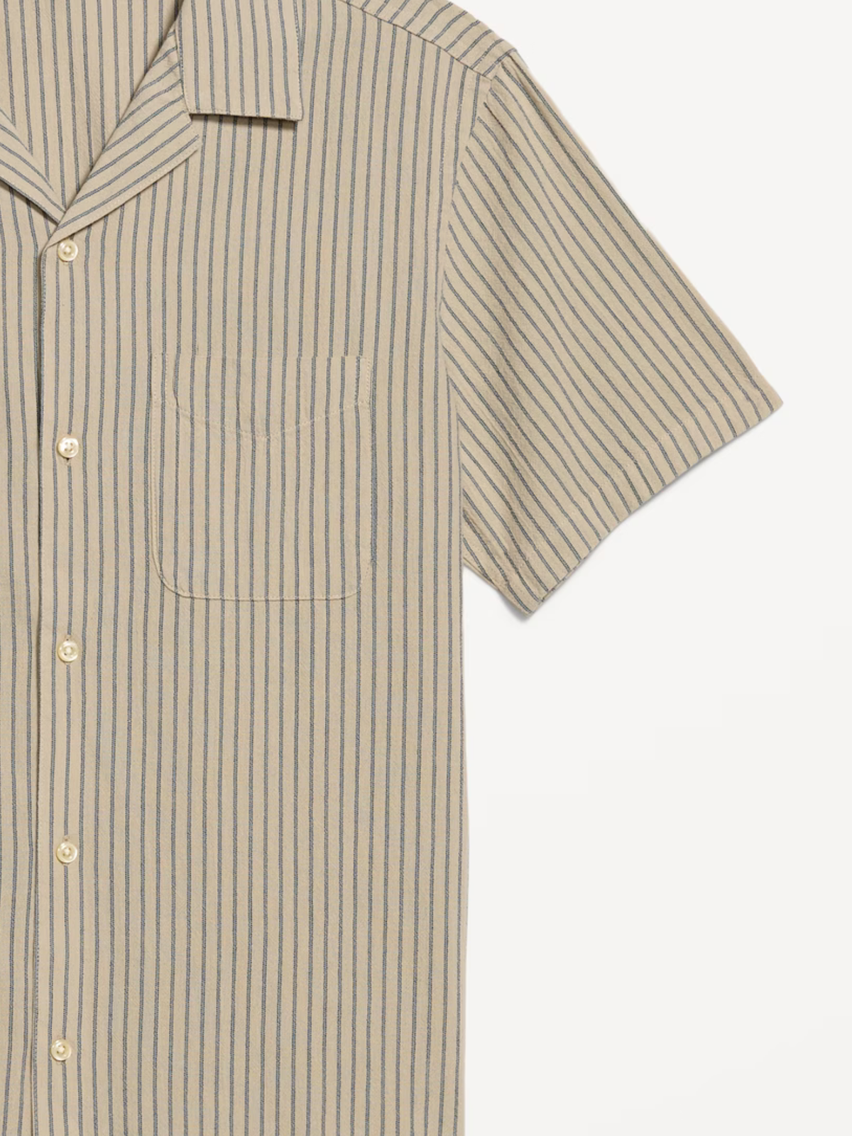 Short-Sleeve Striped Camp Shirt