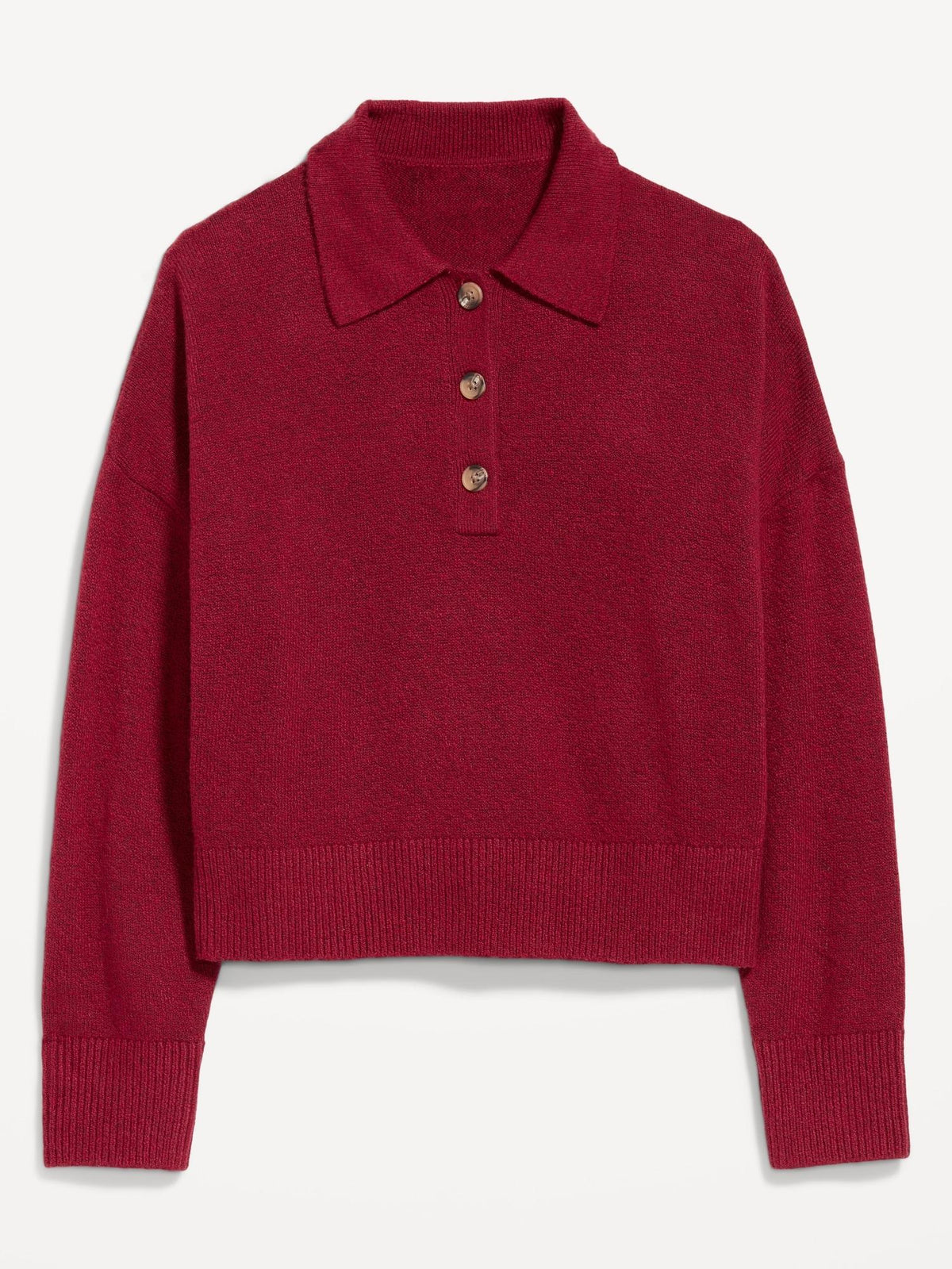 SoSoft Cropped Polo Sweater