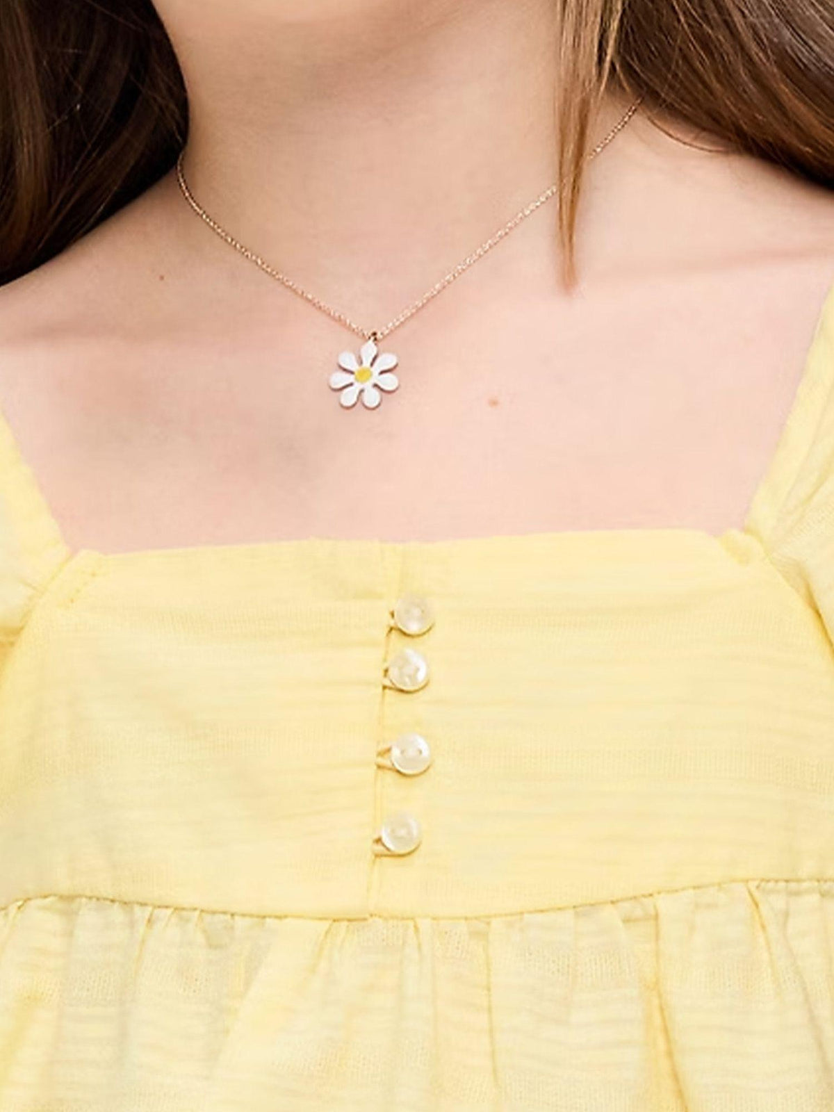 Flutter-Sleeve Textured Top for Girls