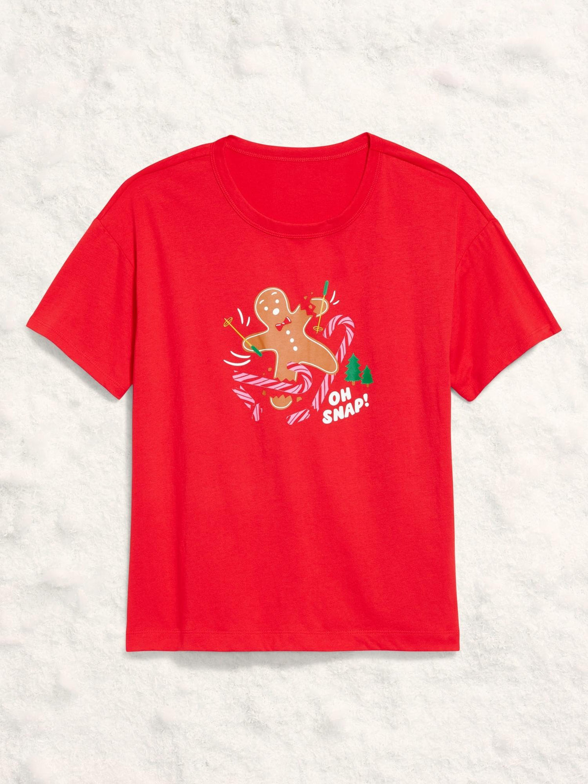 Holiday-Graphic Crew-Neck T-Shirt for Women