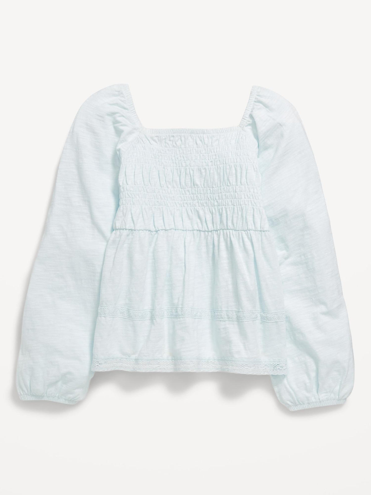 Long-Sleeve Smocked Top for Girls