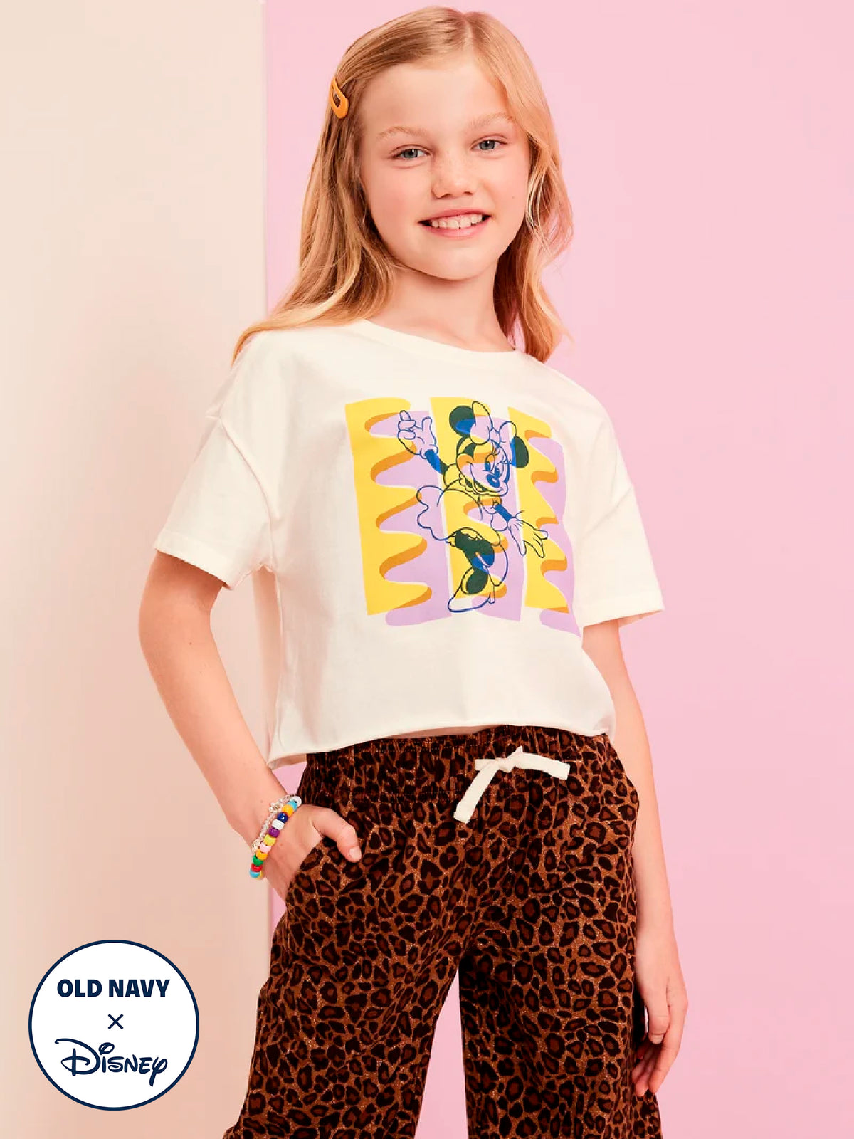 Old Navy x Disney Cropped Graphic Raw-Edge T-Shirt for Girls