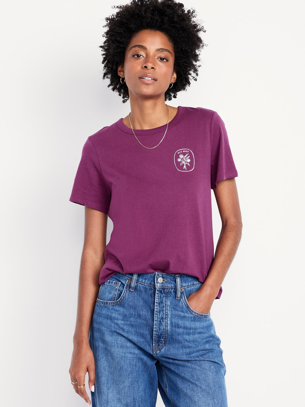 Old Navy Women's EveryWear Logo-Graphic T-Shirt