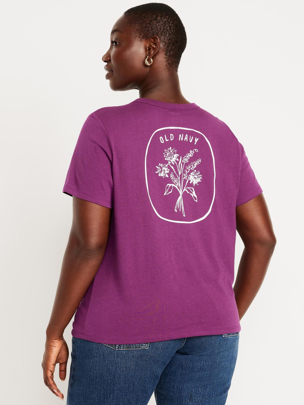 Old Navy Women's EveryWear Logo-Graphic T-Shirt