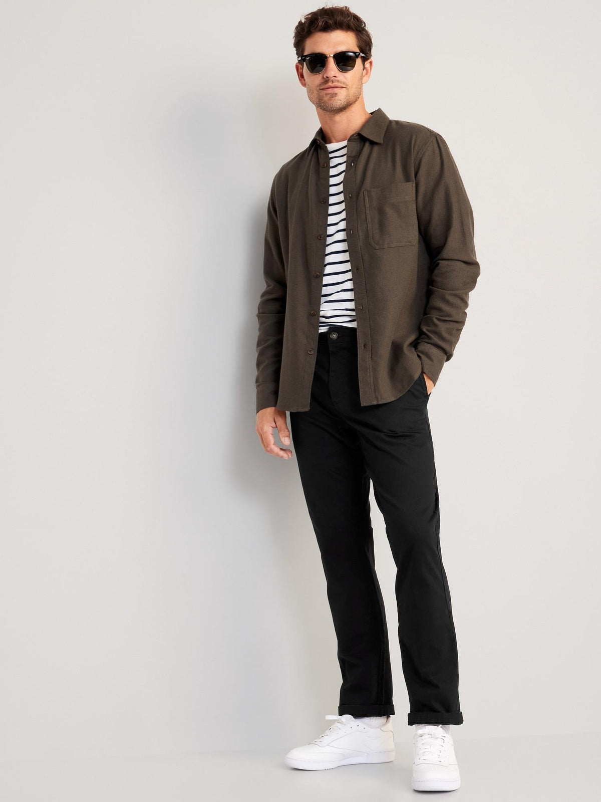 Regular-Fit Built-In Flex Everyday Shirt for Men
