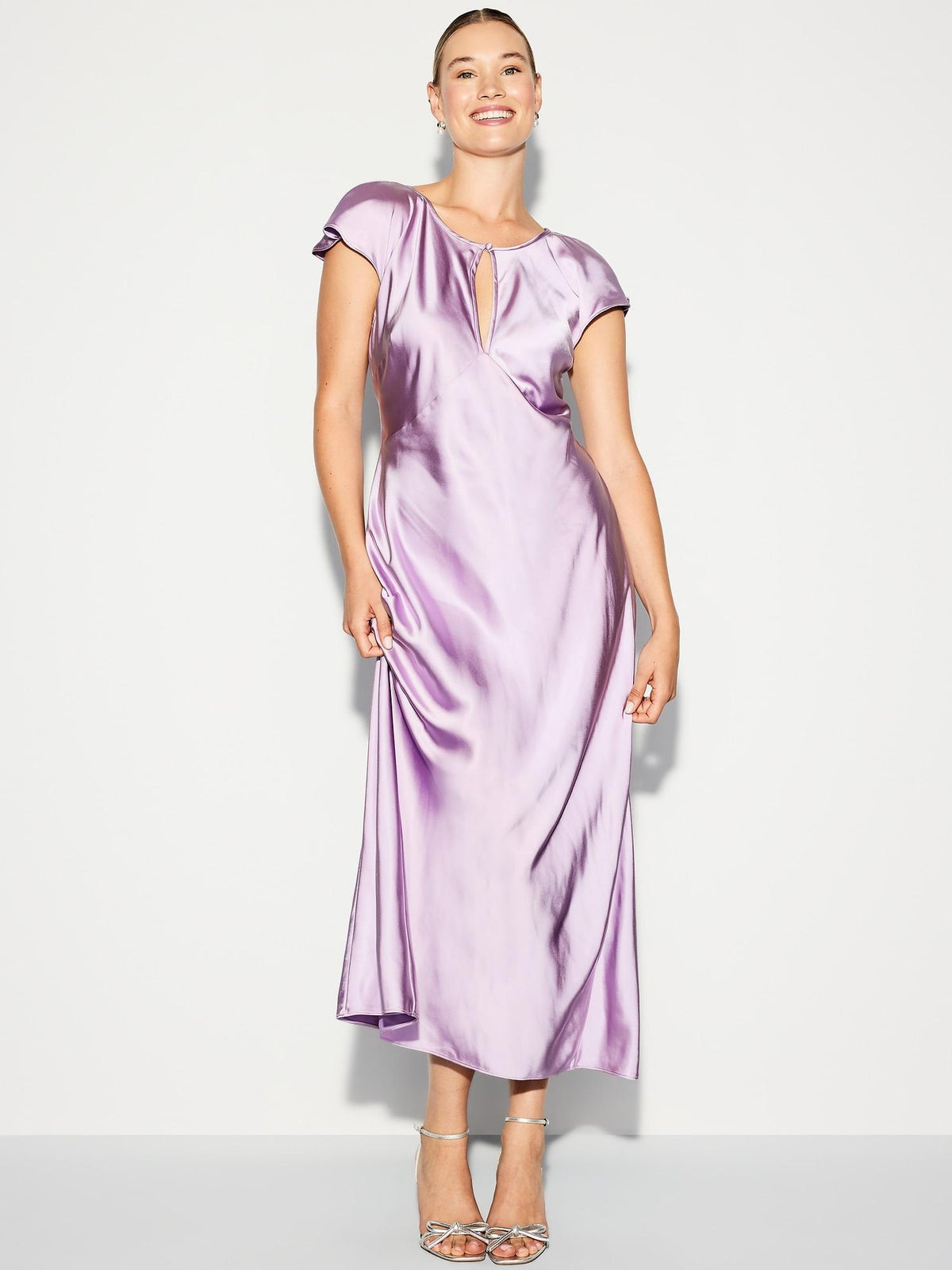 The Occasion by Old Navy Flutter-Sleeve Keyhole Satin Maxi Dress - Old Navy Philippines The Occasion by Old Navy Flutter-Sleeve Keyhole Satin Maxi Dress - Old Navy Philippines