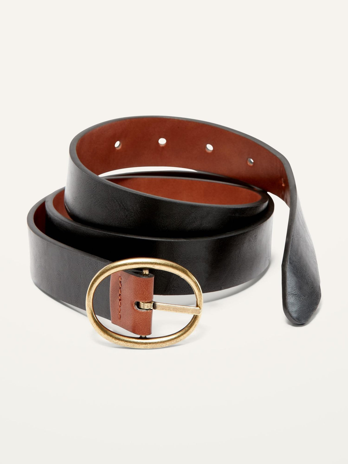 Reversible Faux-Leather Belt For Women (1.25-Inch)