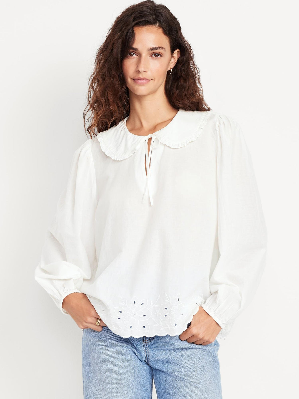Ruffle-Collar Top