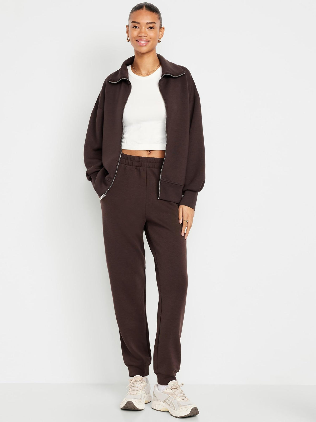 High-Waisted Bounce Fleece Jogger Sweatpants