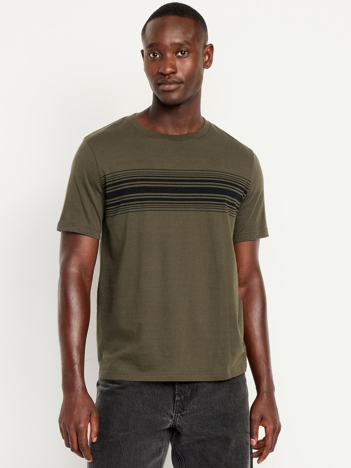 Crew-Neck Striped T-Shirt