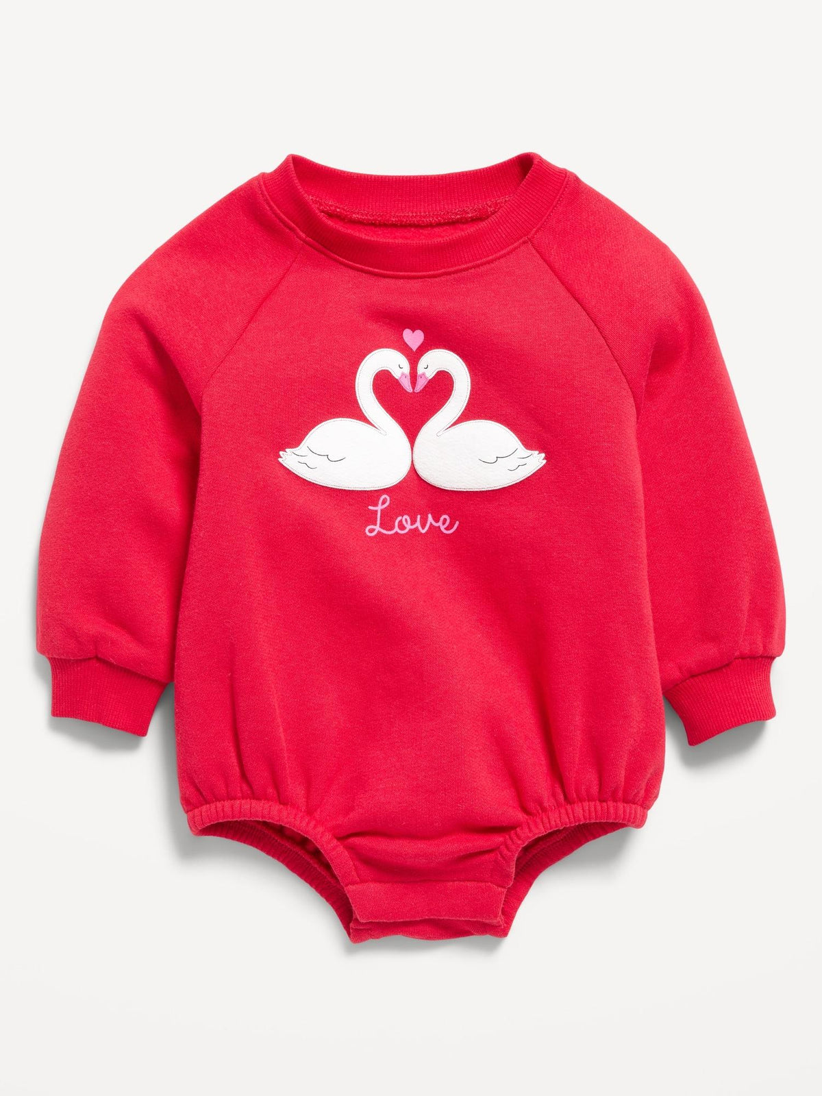 Printed Long-Sleeve Fleece One-Piece Romper for Baby