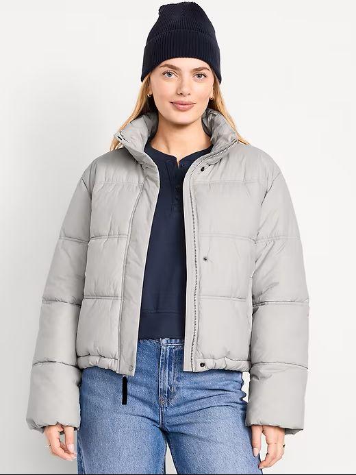 Water-Resistant Nylon Puffer Jacket