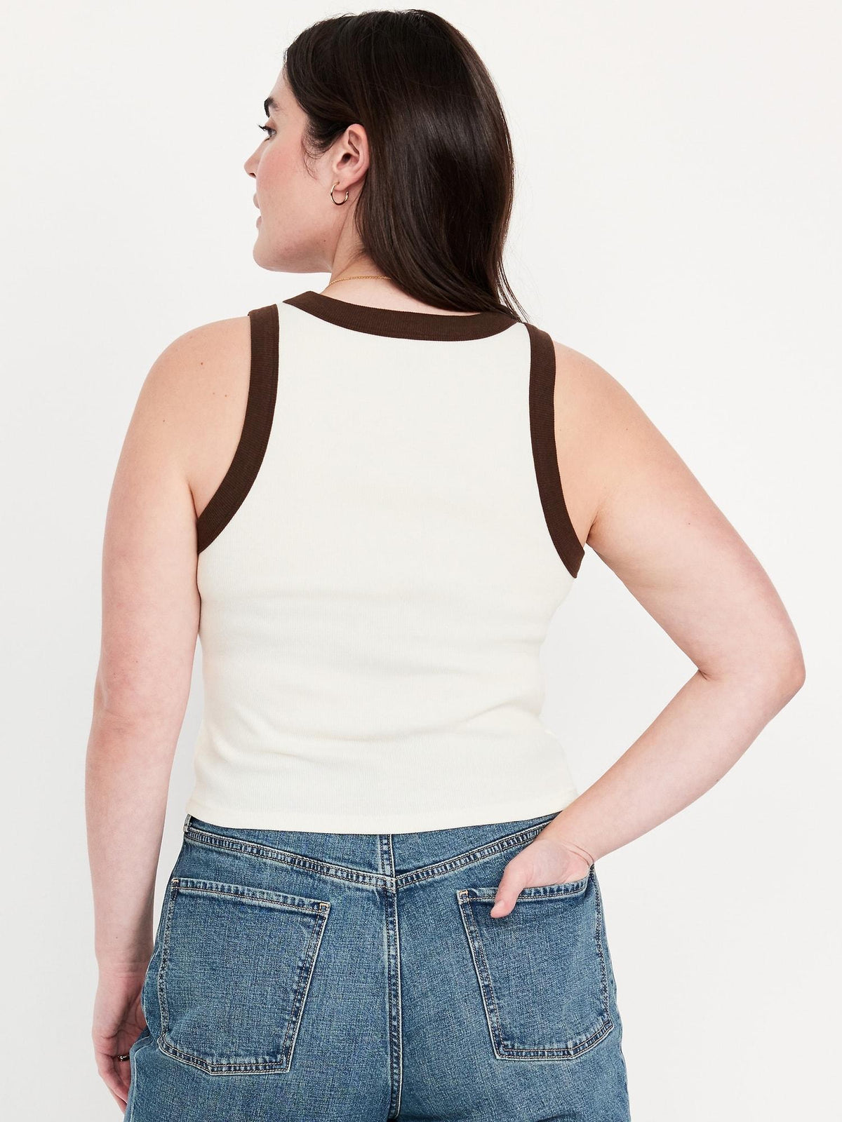 Snug High-Neck Tank Top