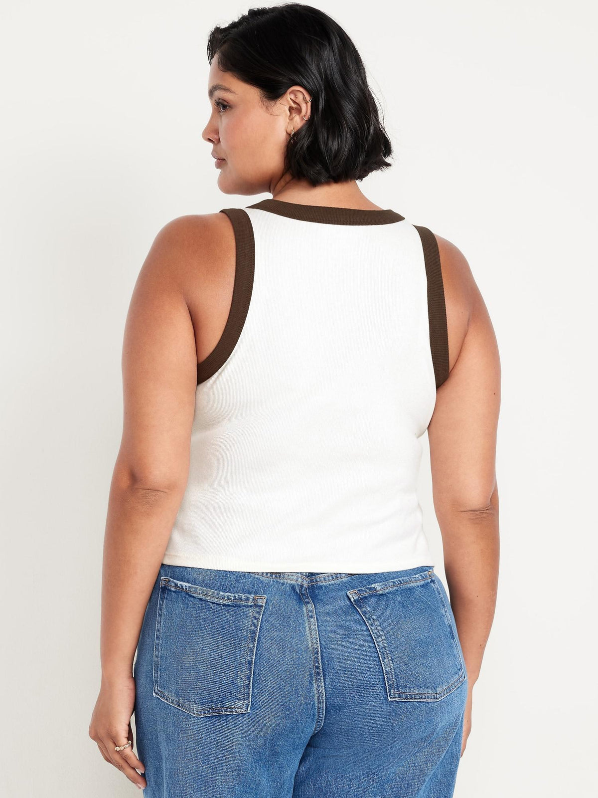 Snug High-Neck Tank Top