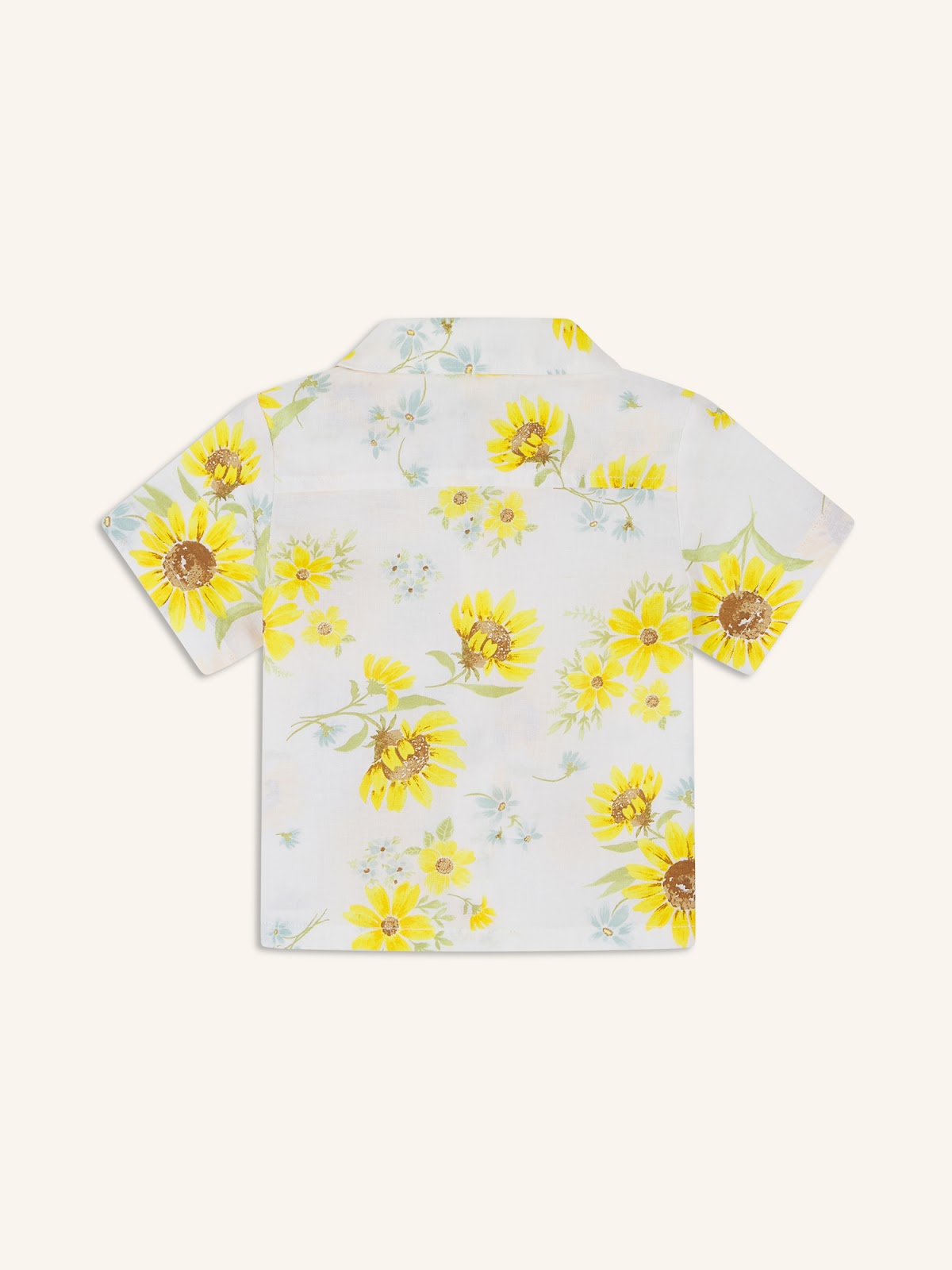 Printed Short-Sleeve Linen-Blend Shirt for Toddler Boys