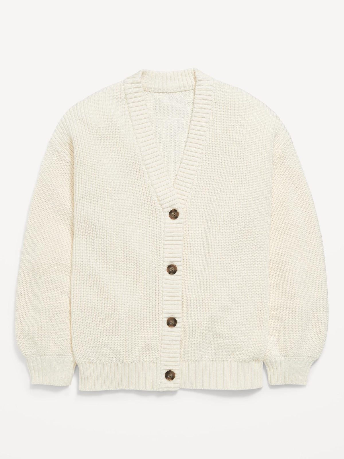 Slouchy Button-Front Cardigan Sweater for Girls