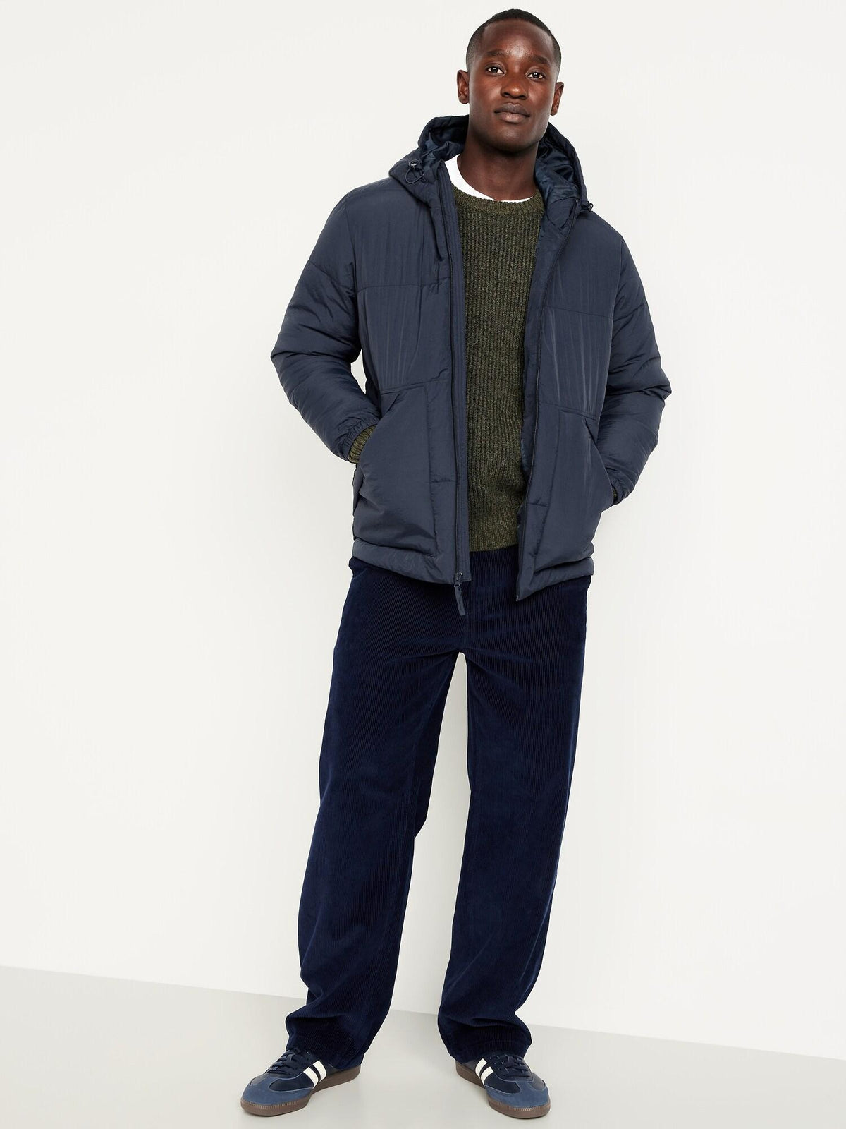 Water-Resistant Hooded Puffer Jacket