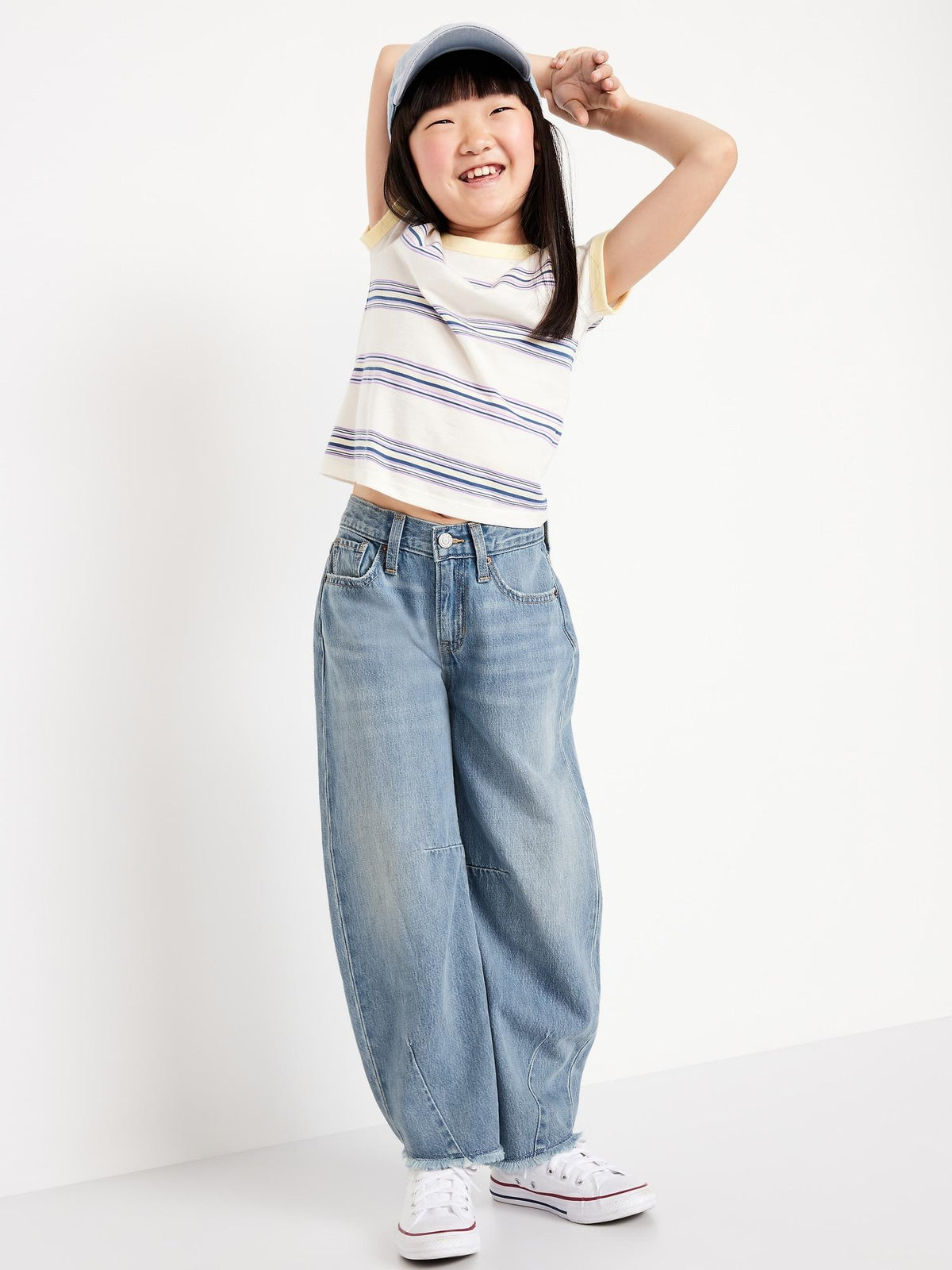 Super Baggy Barrel-Leg Jeans for Girls