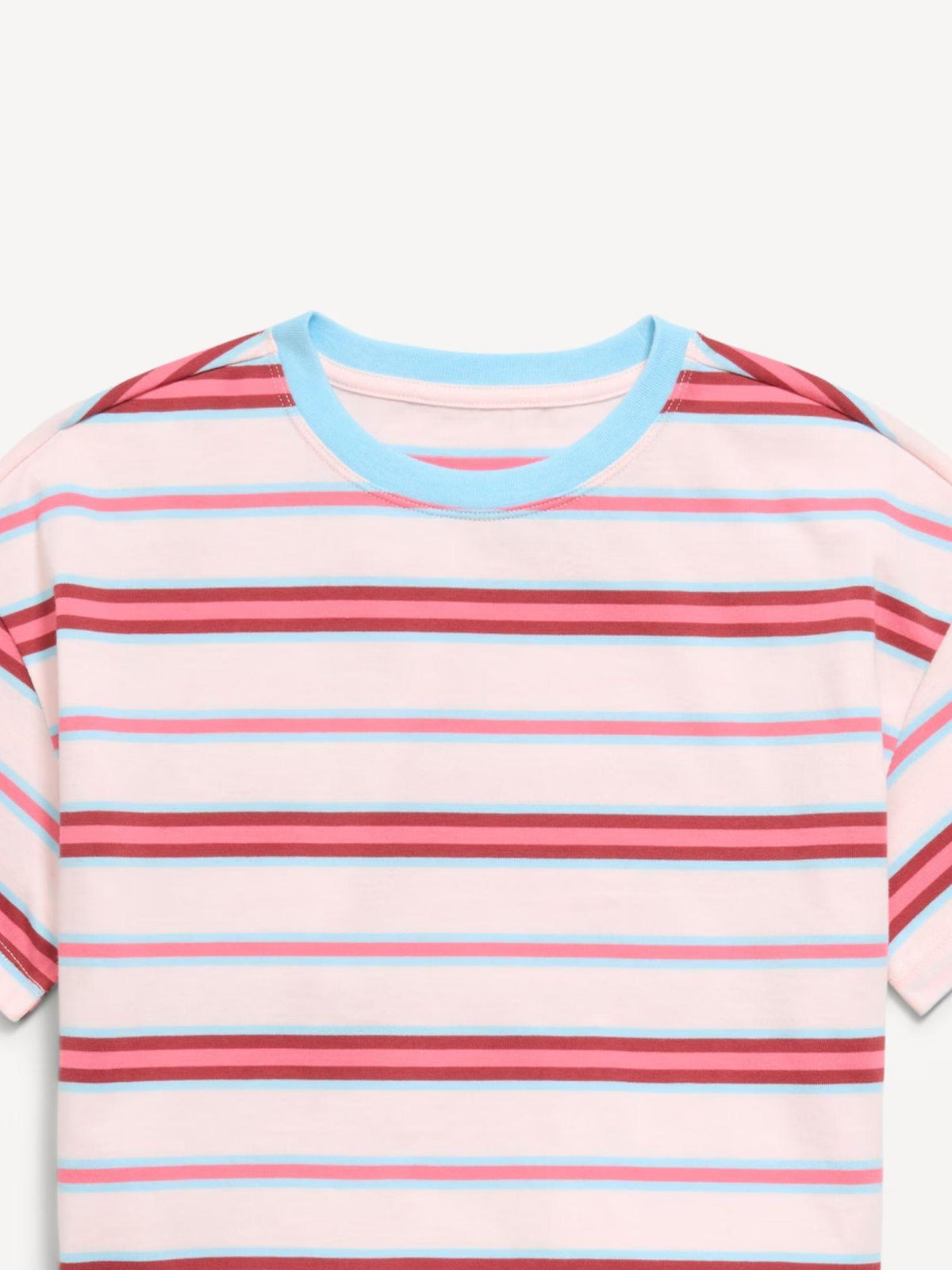 Oversized Short-Sleeve Cropped T-Shirt for Girls