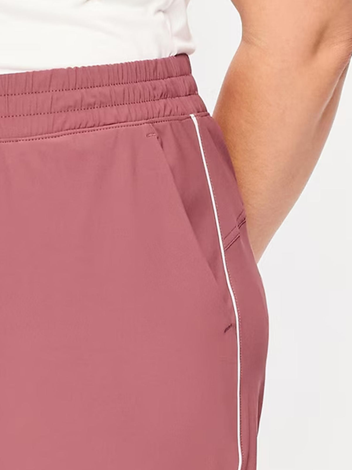 High-Waisted Side-Striped SleekTech Jogger