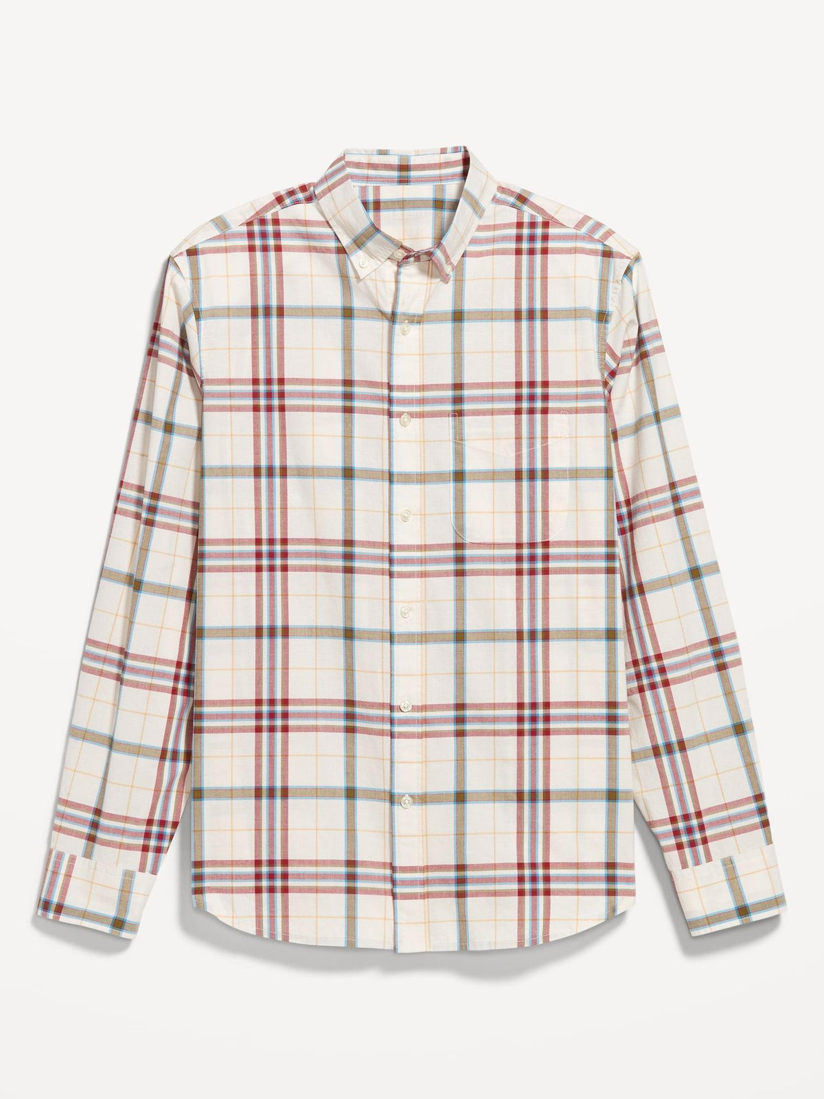 Classic Fit Everyday Plaid Poplin Shirt