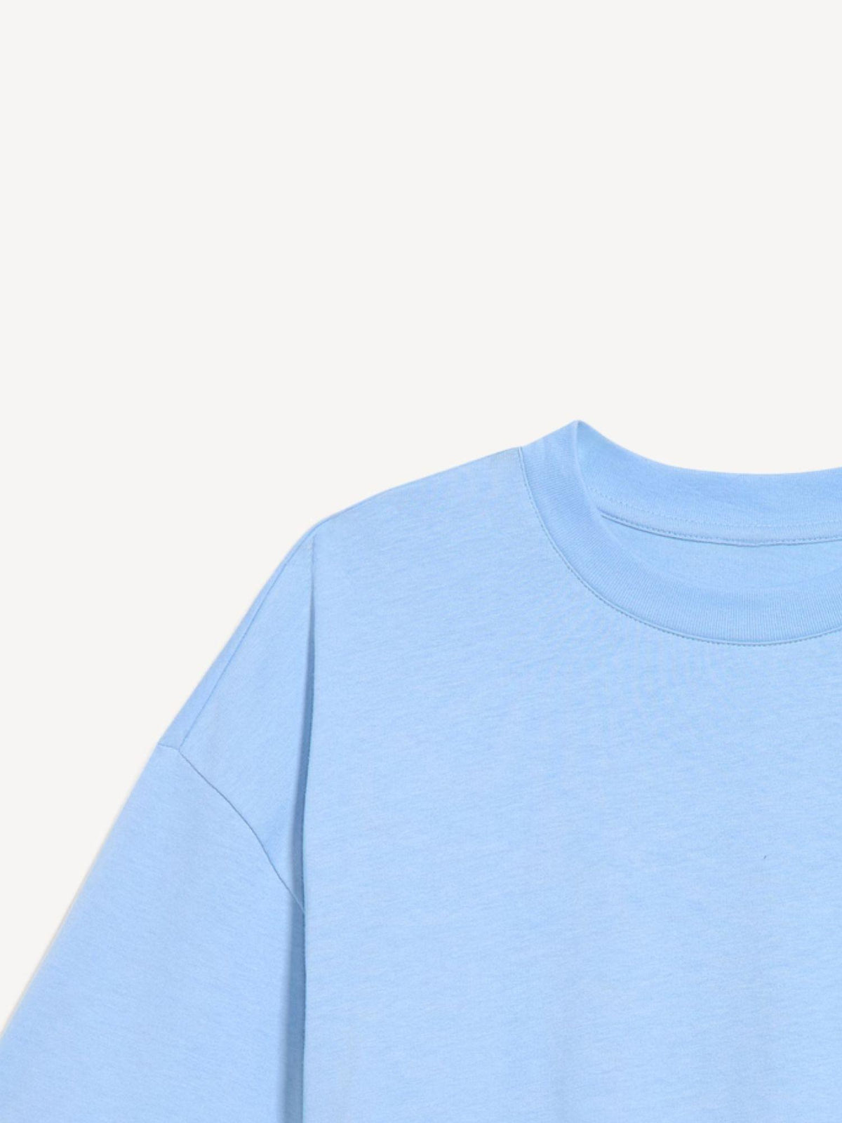 Vintage Crew-Neck Oversized Crop T-Shirt