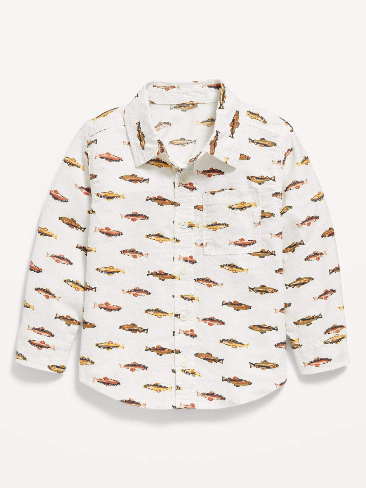 Printed Long-Sleeve Oxford Shirt for Toddler Boys