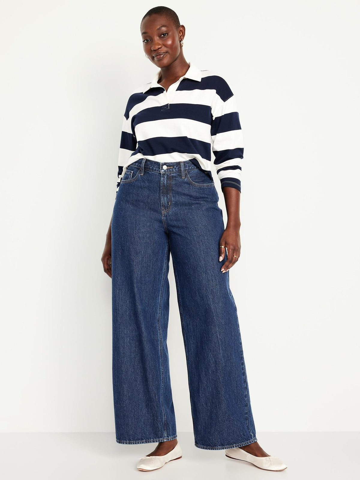 Mid-Rise Wow Baggy Wide-Leg Jeans