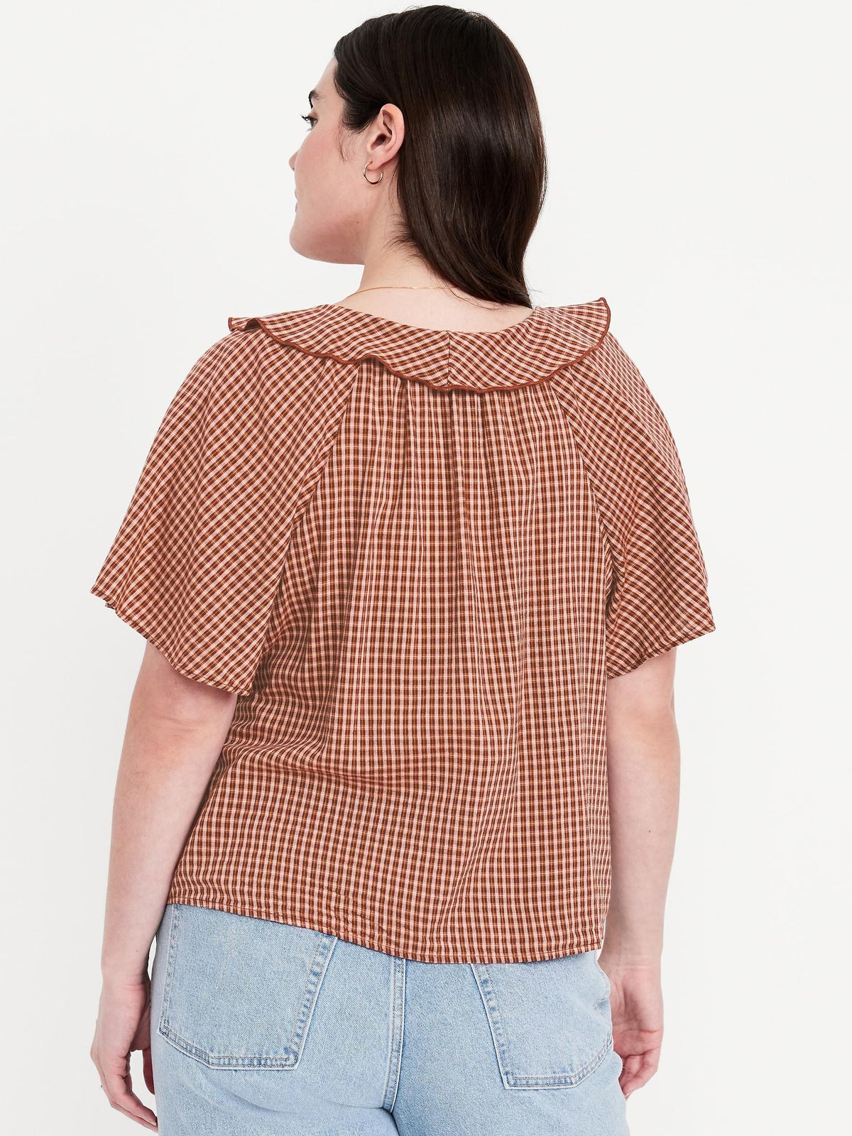Ruffle V-Neck Top