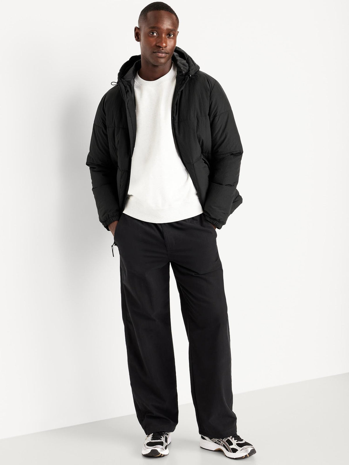 Water-Resistant Hooded Puffer Jacket