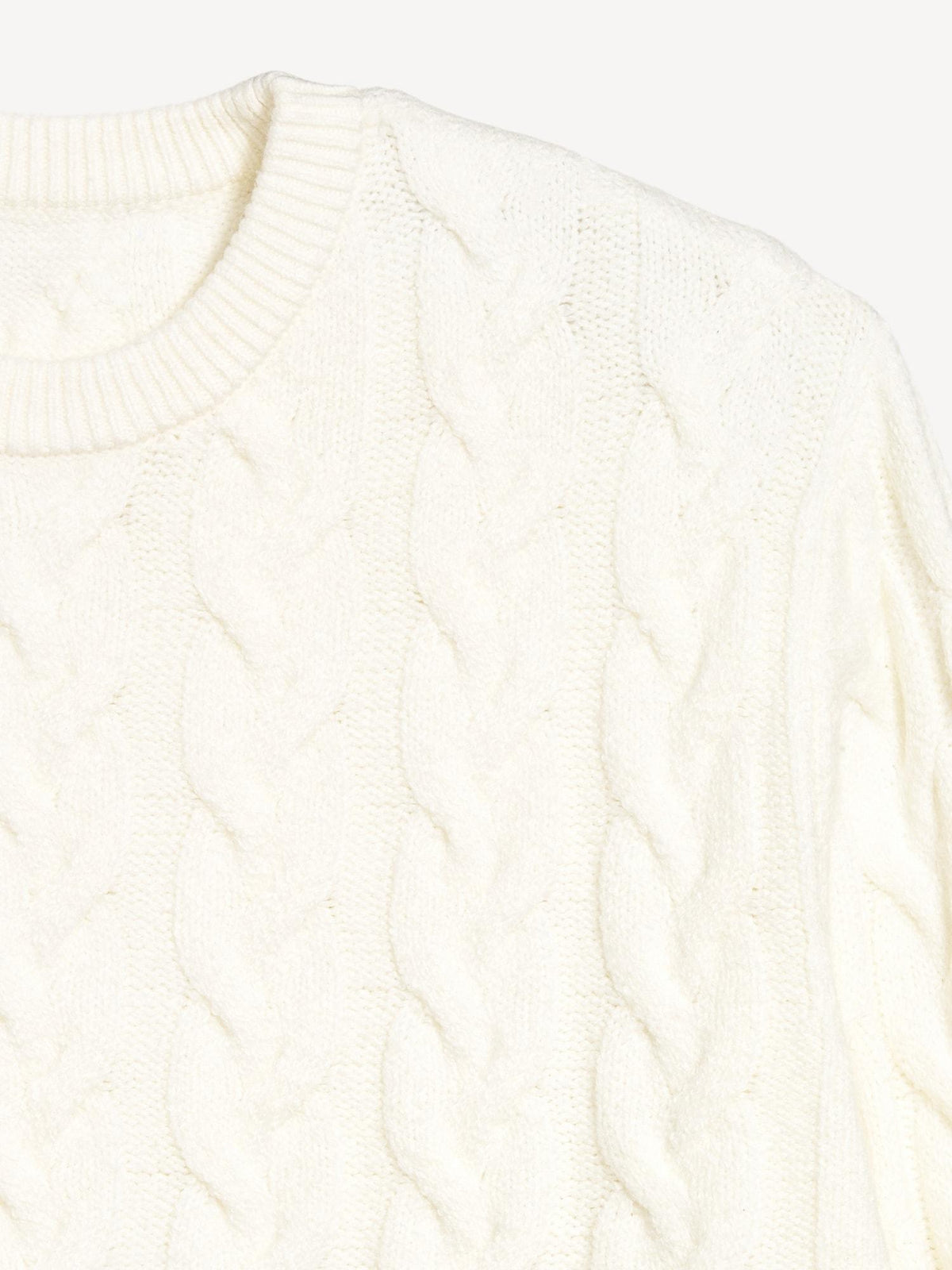 SoSoft Crew-Neck Cable-Knit Sweater