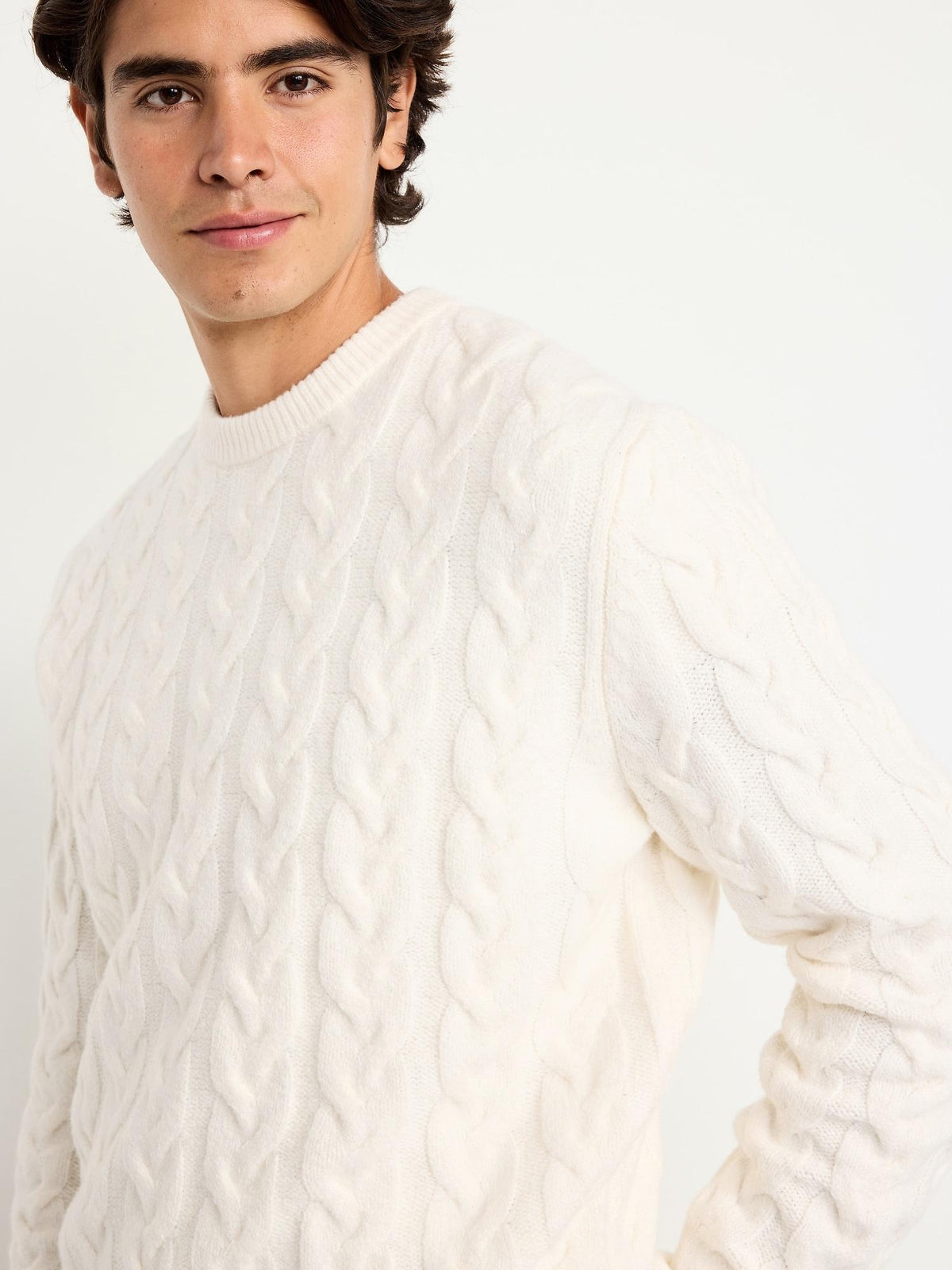 SoSoft Crew-Neck Cable-Knit Sweater