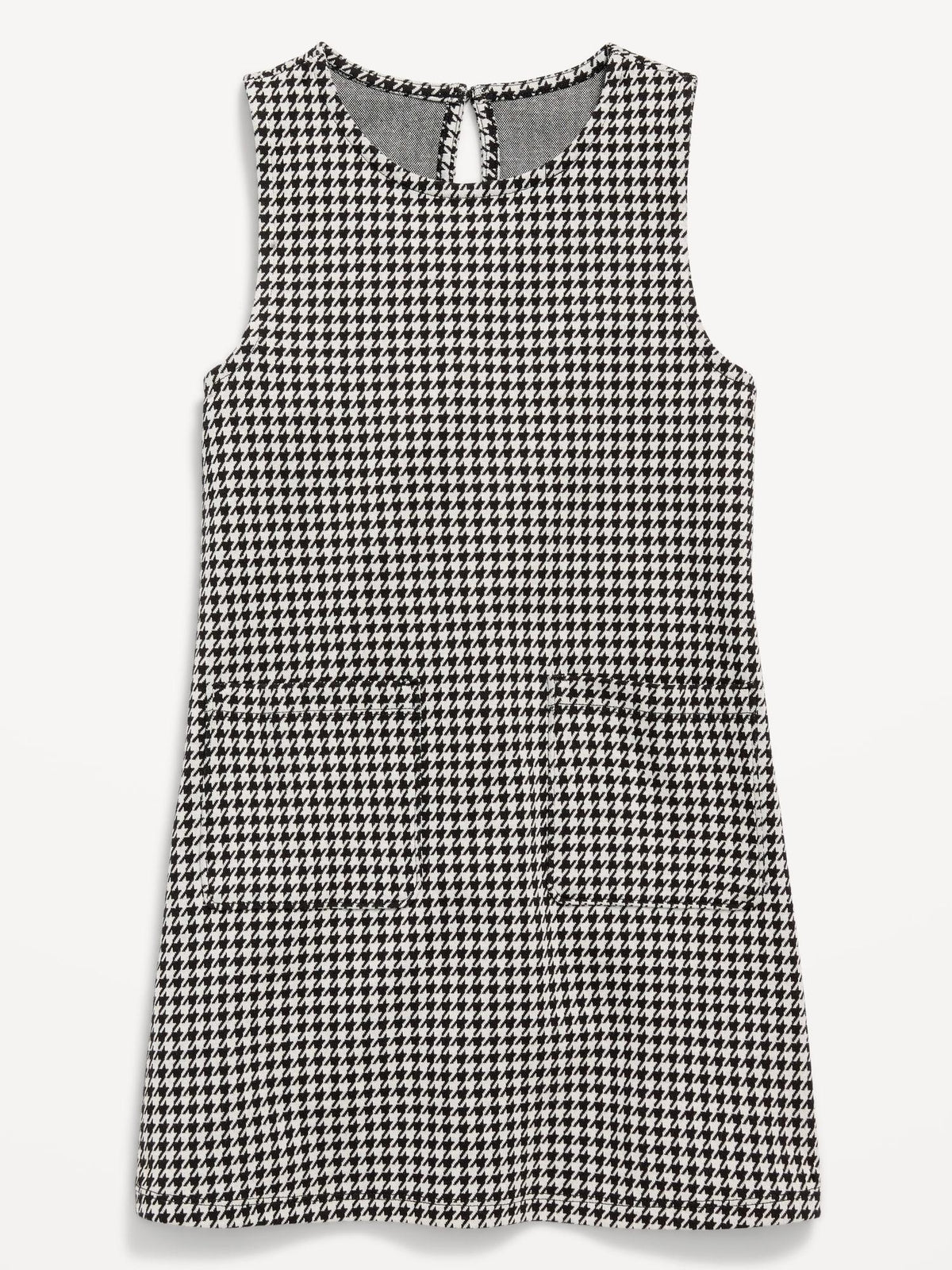 Sleeveless Jacquard-Knit Pocket Dress for Girls
