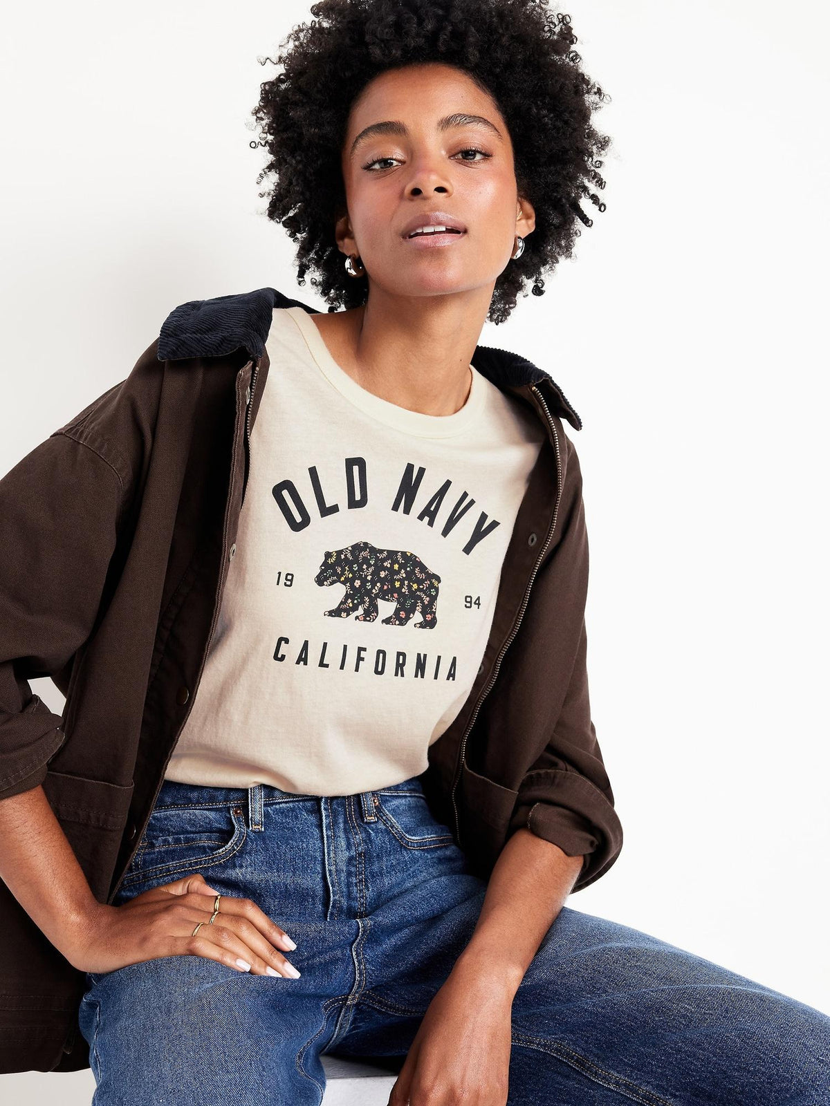 Old Navy Women's EveryWear Logo-Graphic T-Shirt
