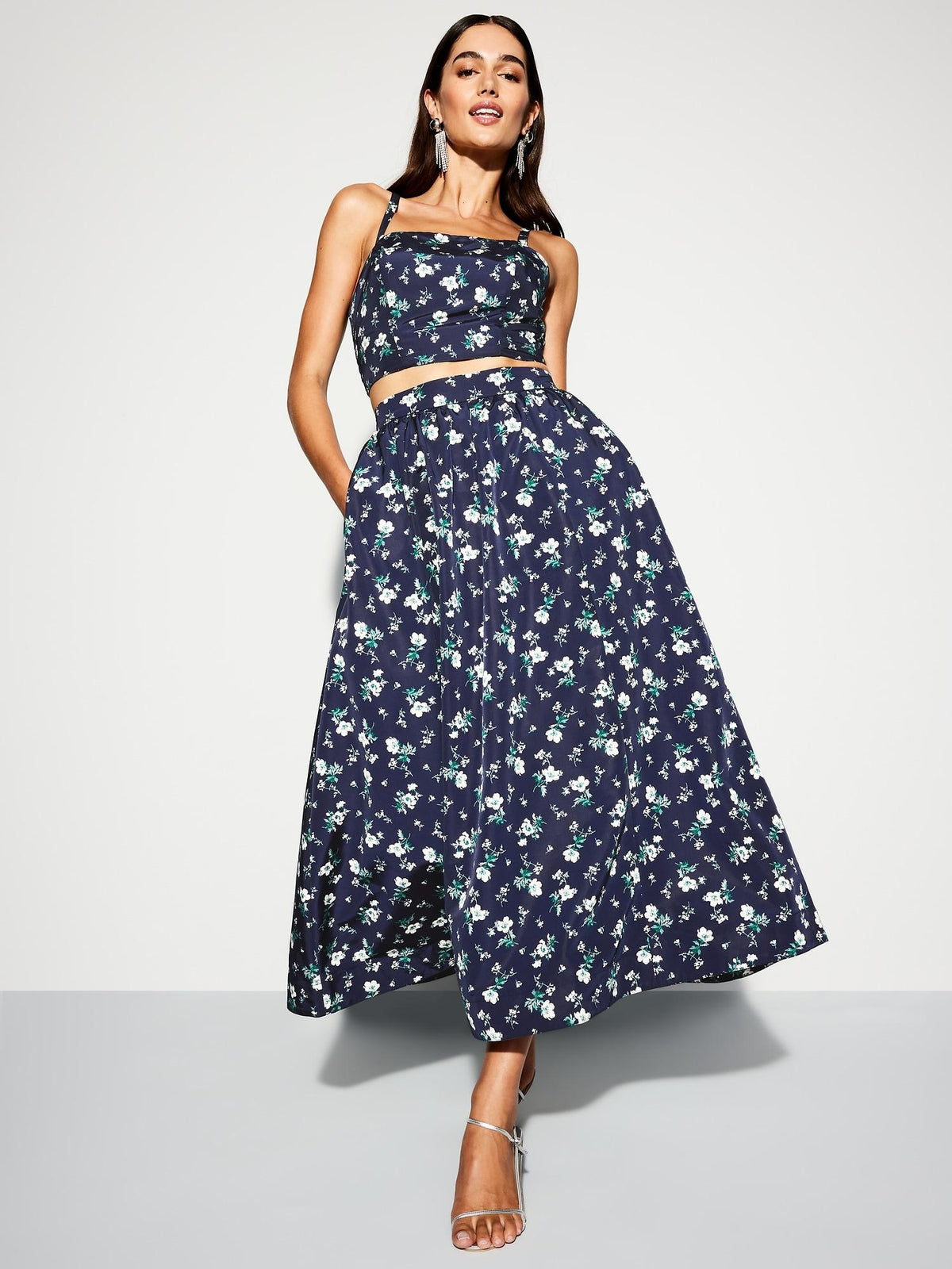 The Occasion by Old Navy High-Waisted Taffeta Midi Skirt