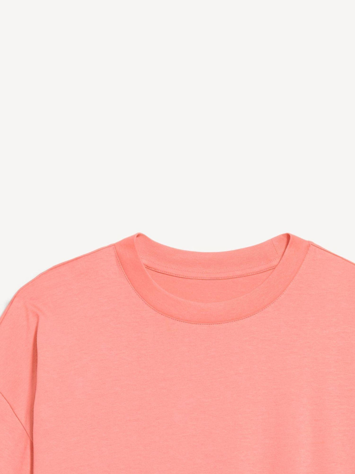 Vintage Crew-Neck Oversized Crop T-Shirt