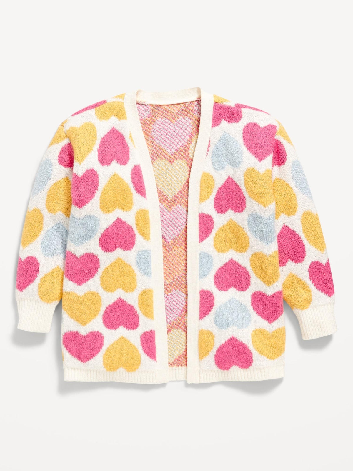 SoSoft Printed Open-Front Tunic Sweater for Toddler Girls