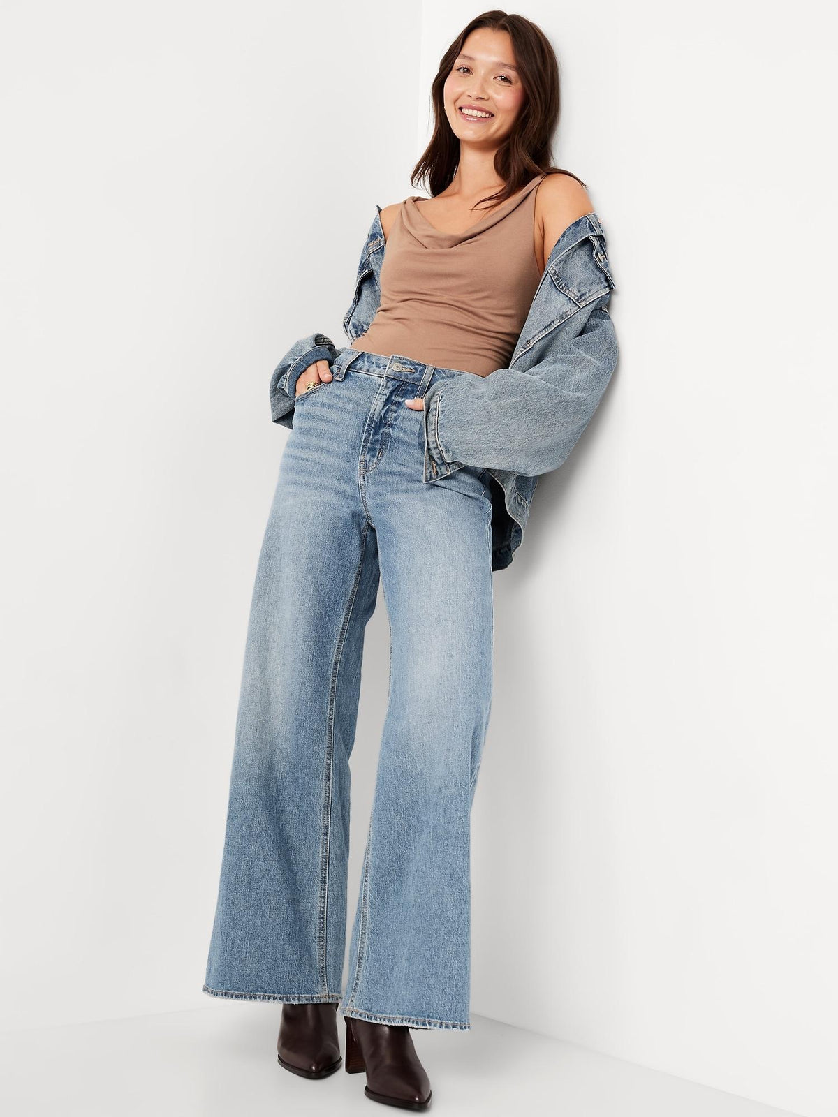 Cowl-Neck Twist-Strap Top