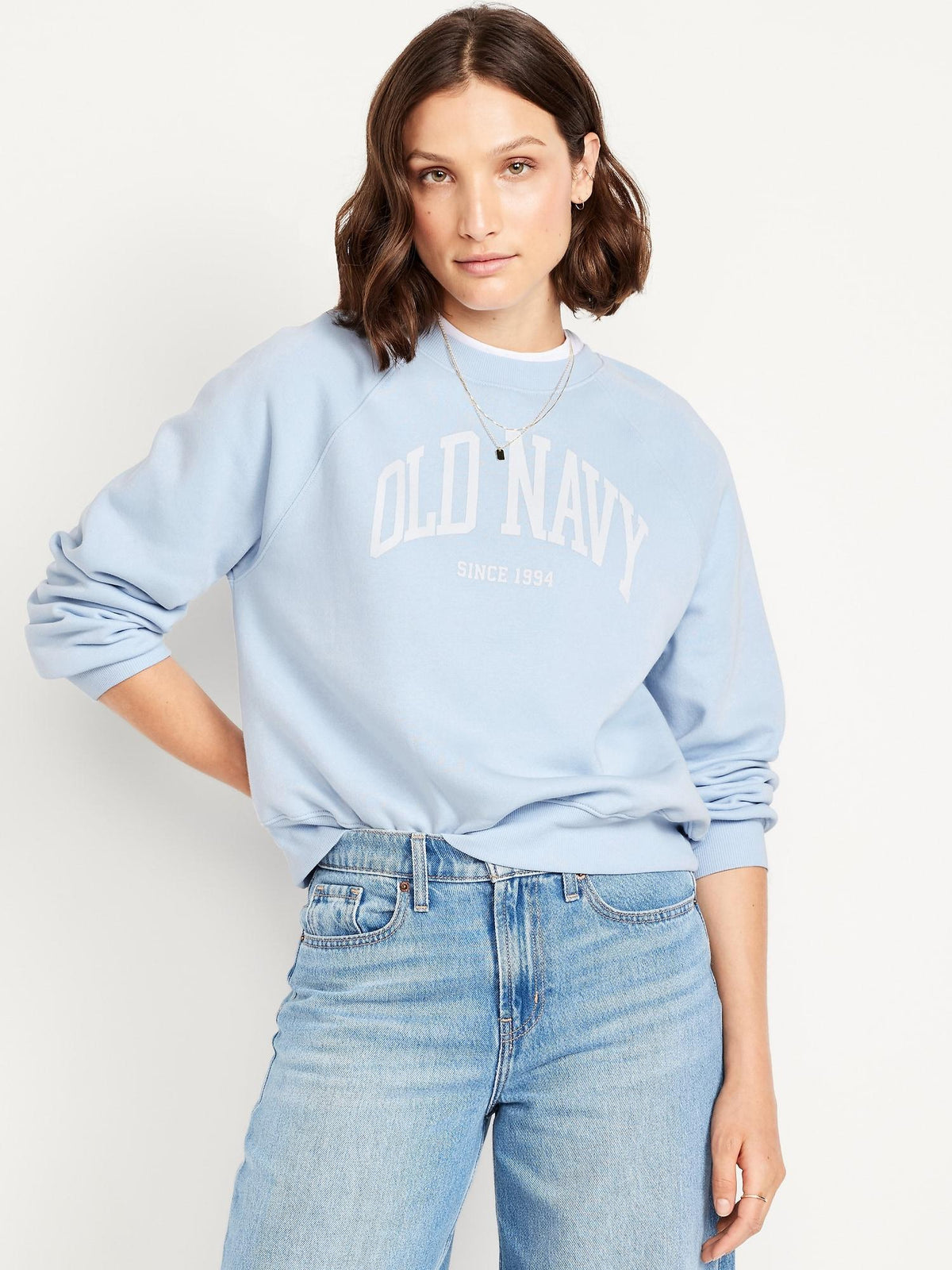 Vintage Crew-Neck Logo-Graphic Sweatshirt