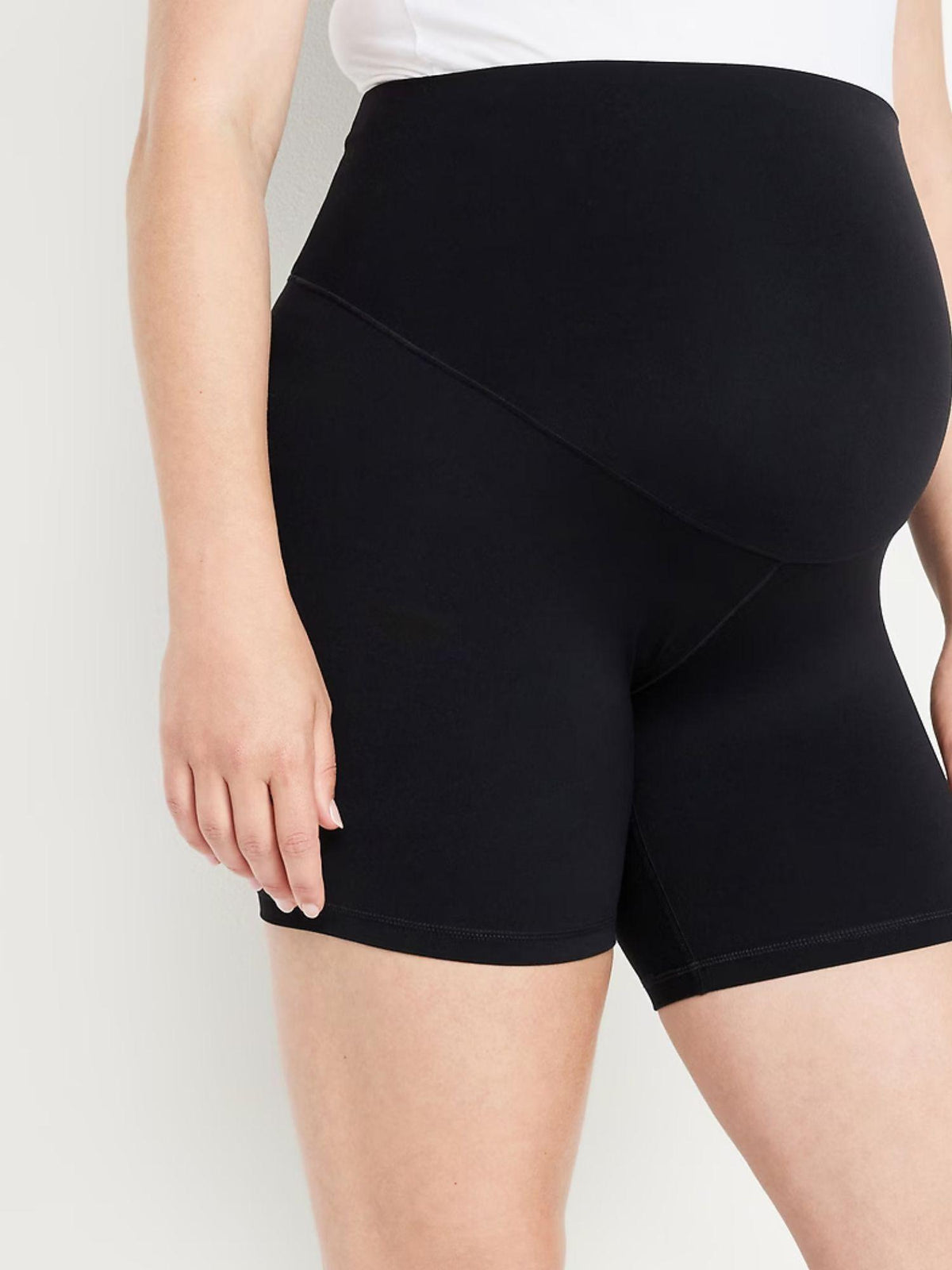 Maternity Full Panel StudioSmooth Biker Shorts -- 6-inch inseam