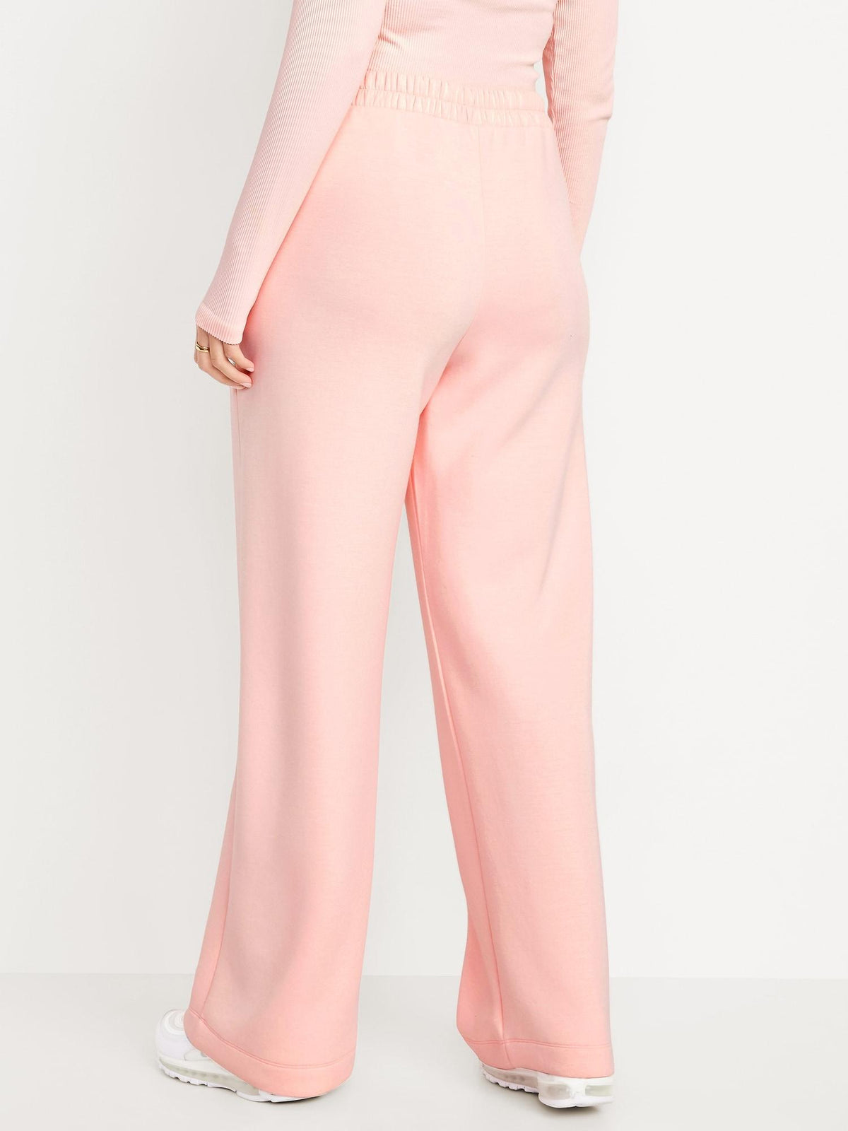 High-Waisted Bounce Fleece Wide-Leg Sweatpants