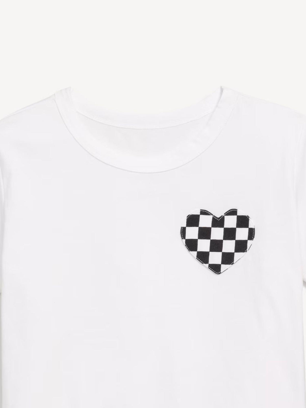 Softest Short-Sleeve Heart-Pocket T-Shirt for Girls