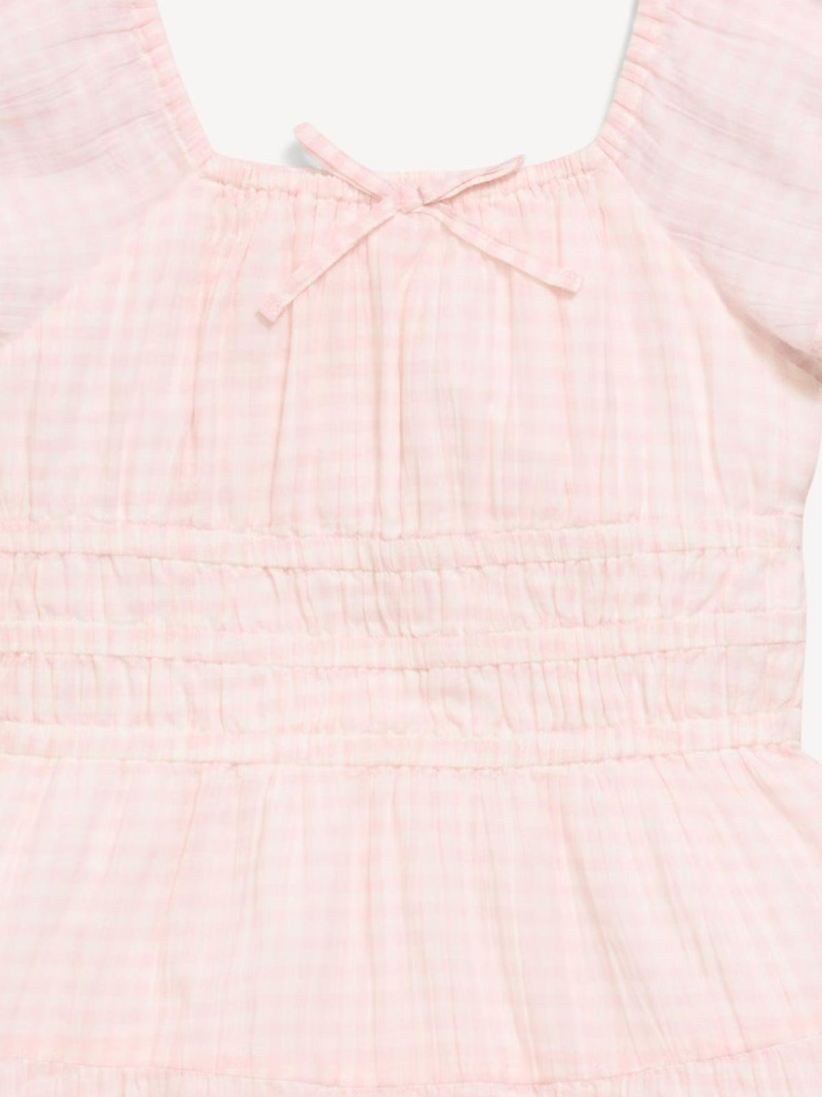 Fit and Flare Crinkle Gauze Tiered Dress for Girls