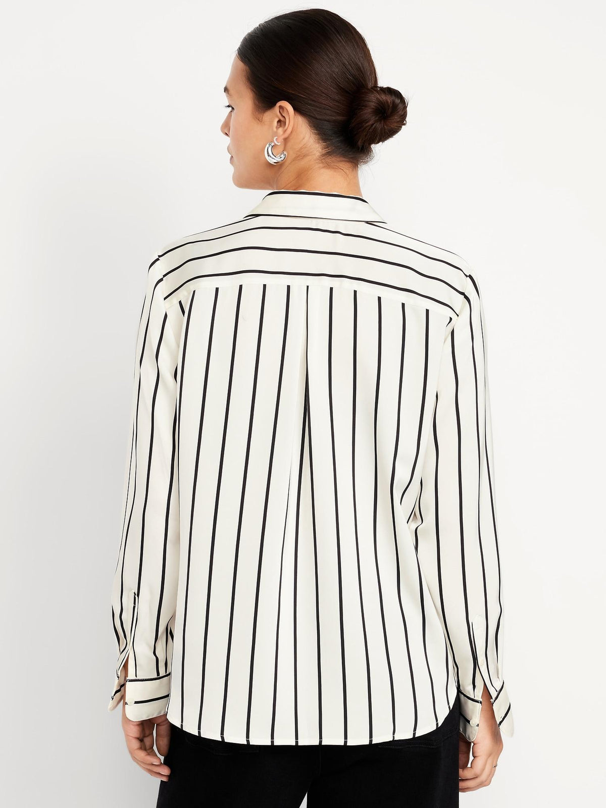 Satin Button-Down Shirt