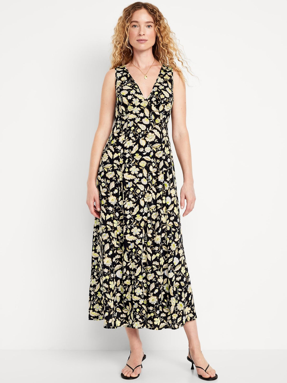 Fit & Flare Floral Maxi Dress