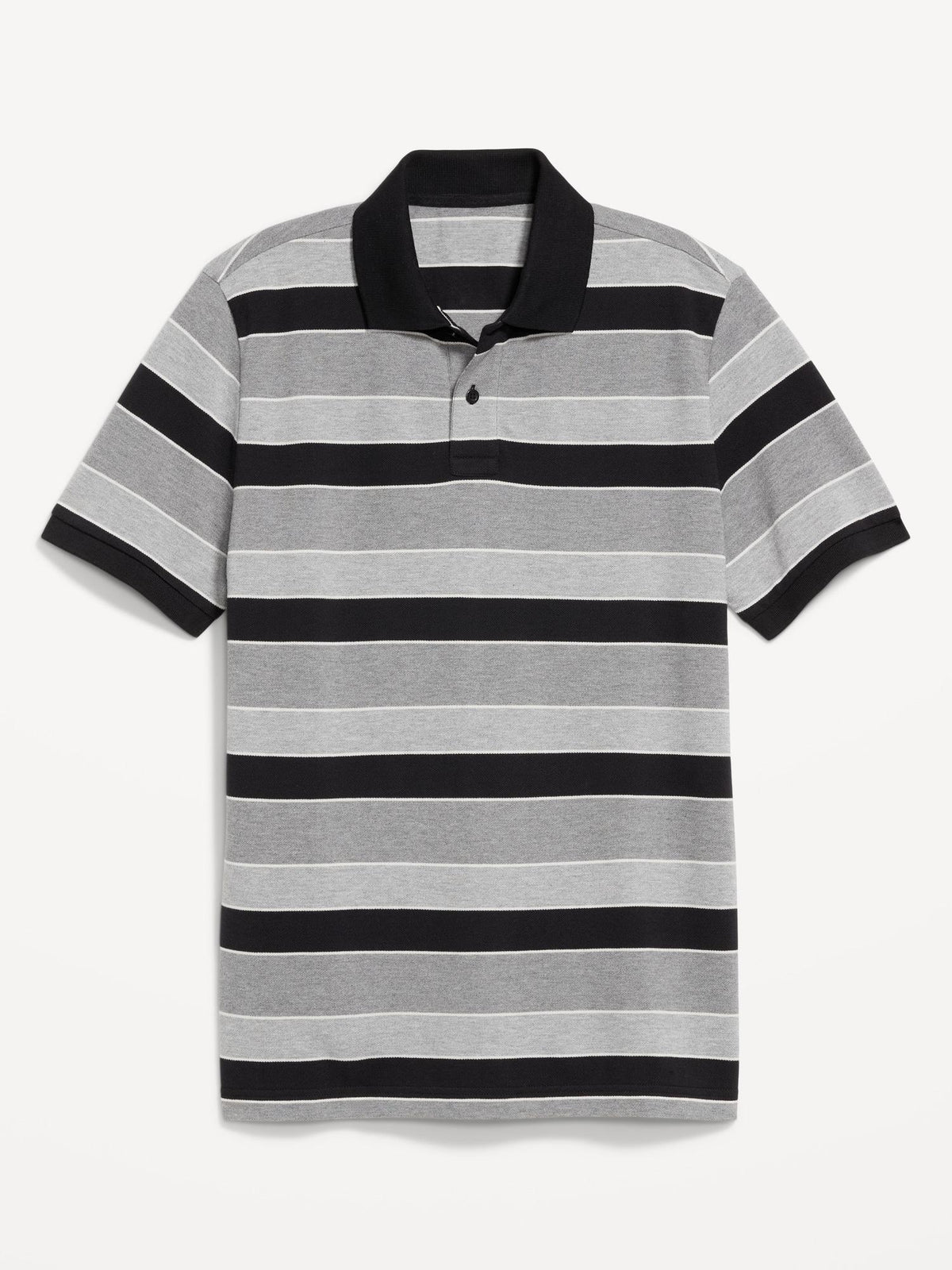 Classic Fit Striped Pique Polo
